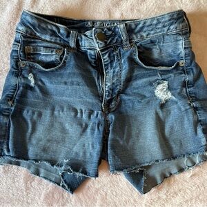 American Eagle Outfitters Distressed Blue Jean Shorts